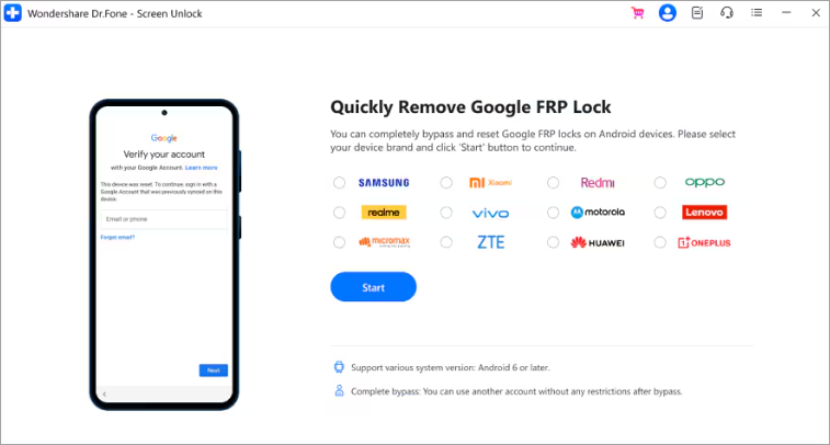 quick remove google FRP lock