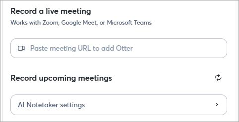 record a live meeting