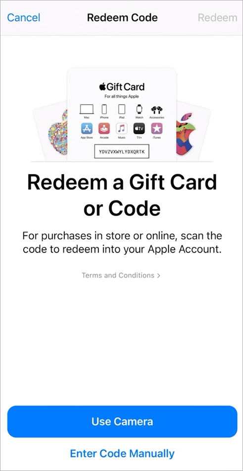 redeem option