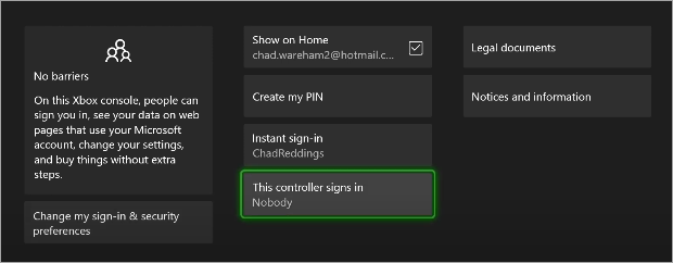 sign in controller to see