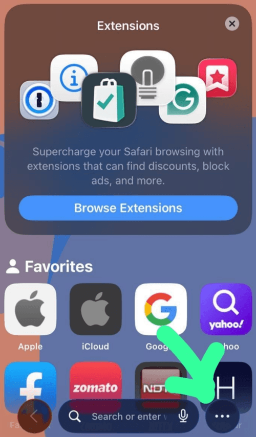 tap on the 3-dot menu icon