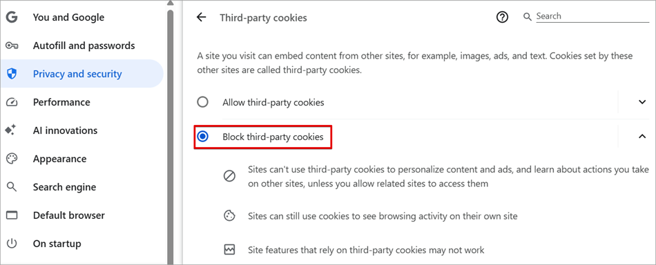 third party cookies