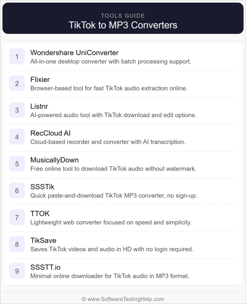 tiktok to mp3 tools