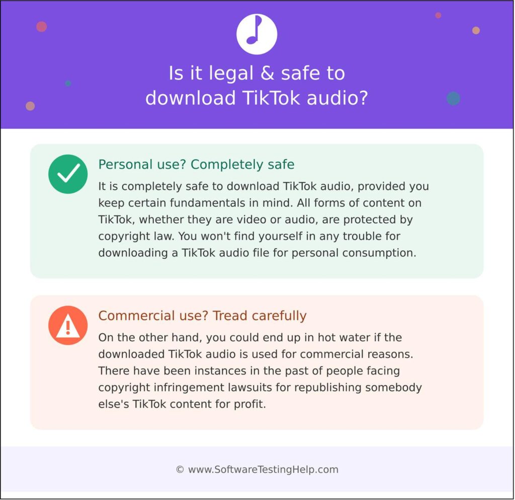 tiktok to audio legal safe