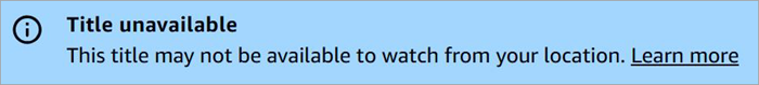 title unavailable message