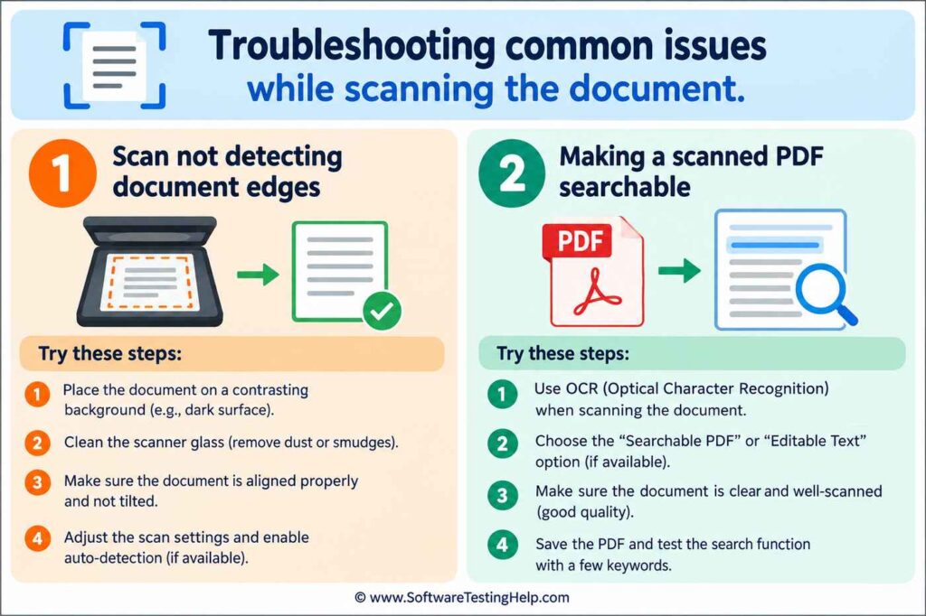 troubleshooting common scanning issues infographic