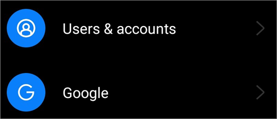 users & accounts