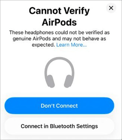 verify airpods