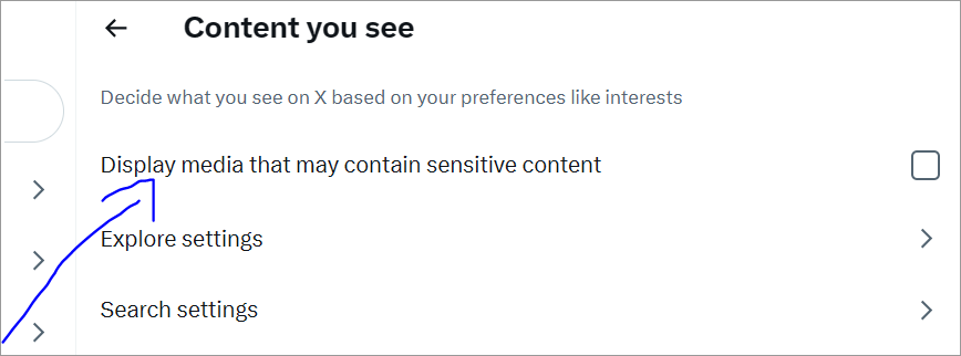 Display media that may contain sensitive content