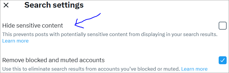 Hide sensitive content